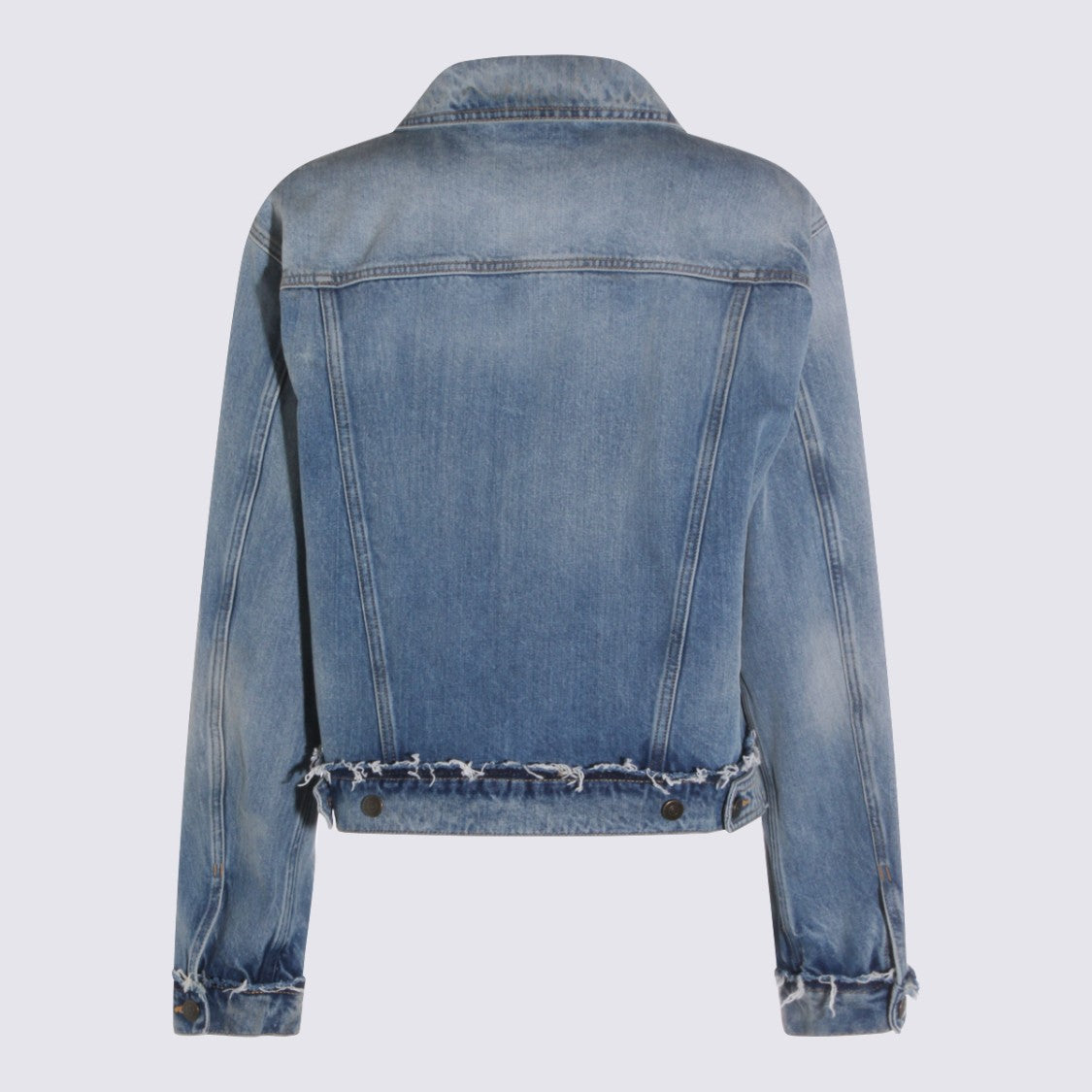 Maison Margiela Light Blue Denim Jacket With Distressed Details