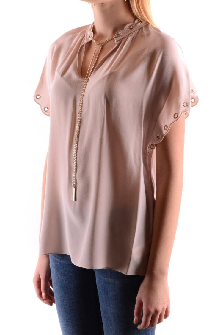 Michael Kors Silk Blouse With Flutter Sleeves