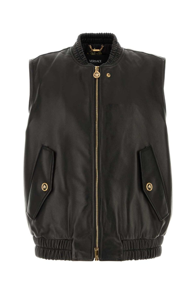 Versace Black Leather Jacket