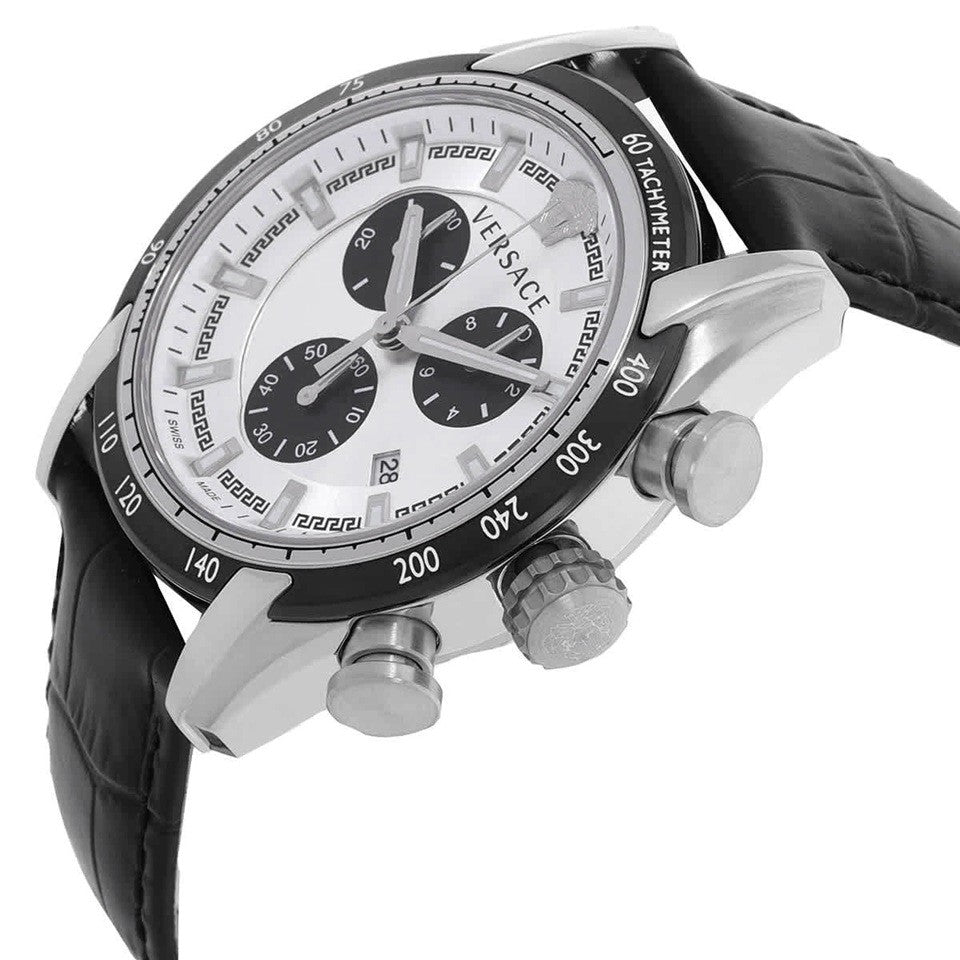 Versace 44Mm Stainless Steel Chronograph Watch With Sapphire Crystal