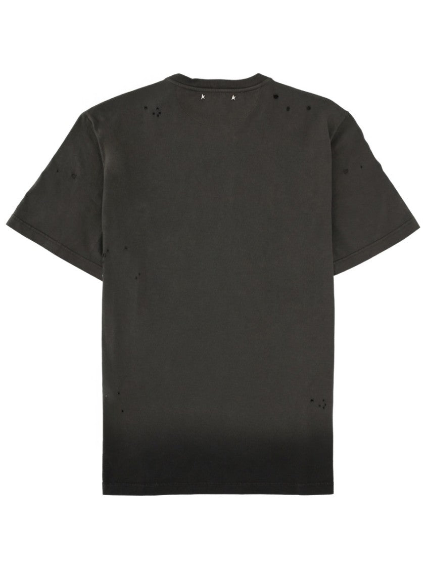 Golden Goose Faded Gradient Cotton Distressed T-Shirt