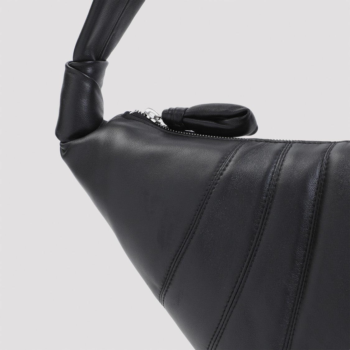 Lemaire Black Leather Medium Croissant Bag