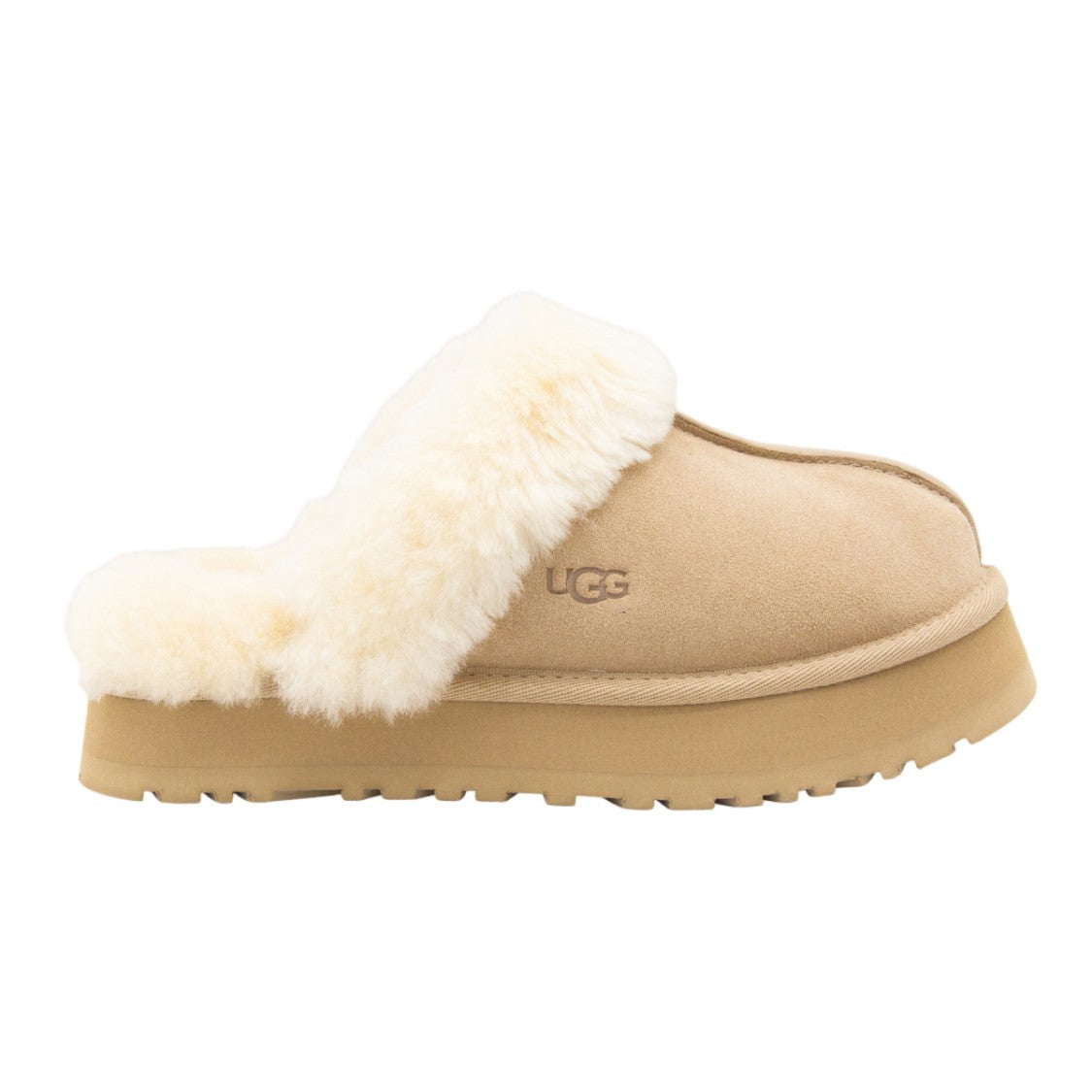 Ugg Plush Shearling-Lined Flat Shoes With Textured Sole