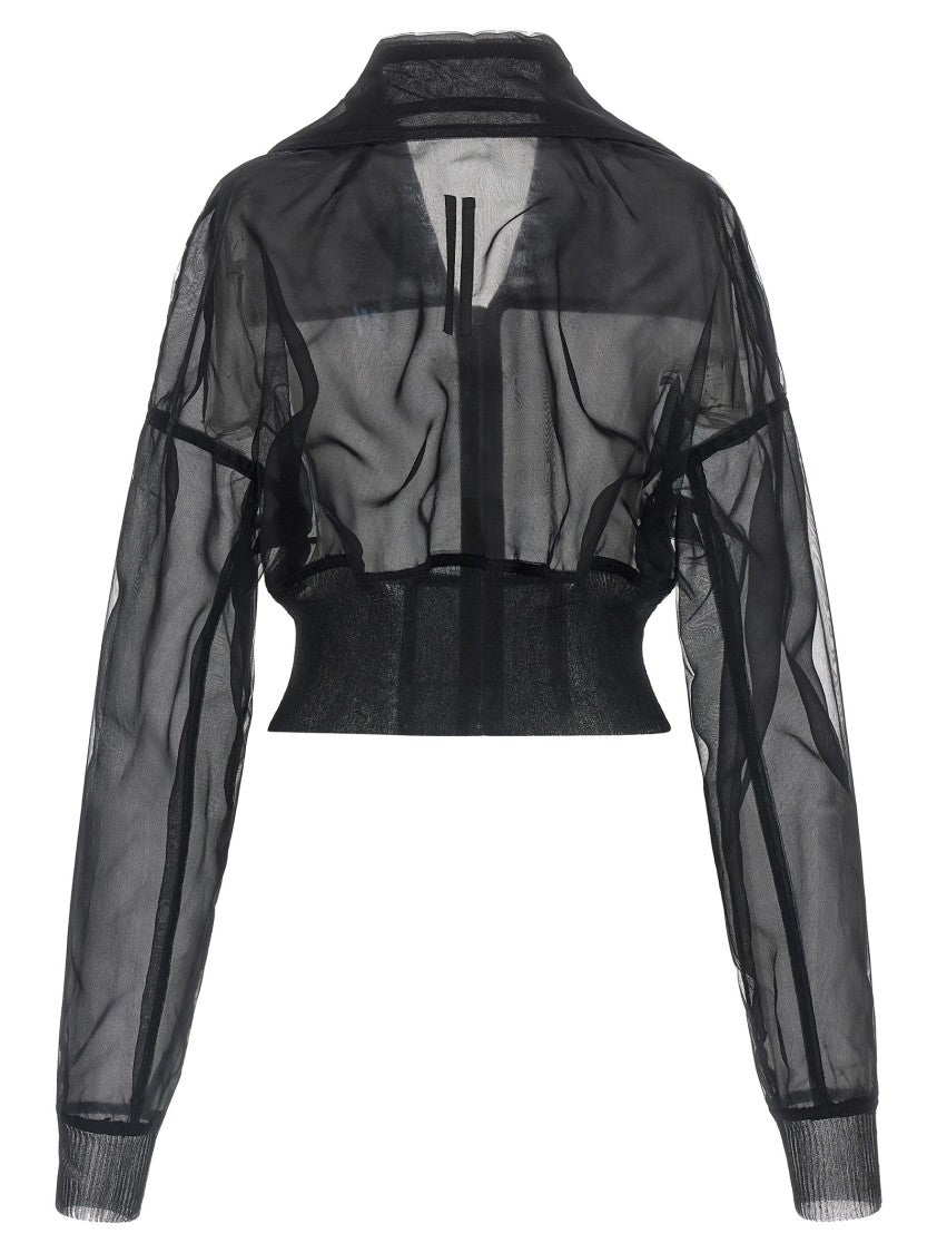 Rick Owens 'Dracucollar Cropped' Bomber Jacket