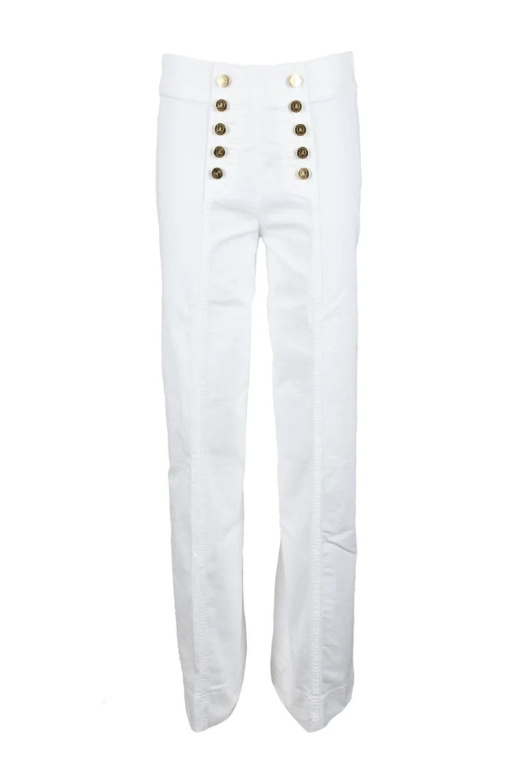 Seafarer High-Waisted White Jeans