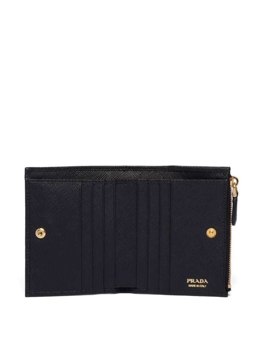 Prada Triangle-Logo Saffiano Leather Wallet