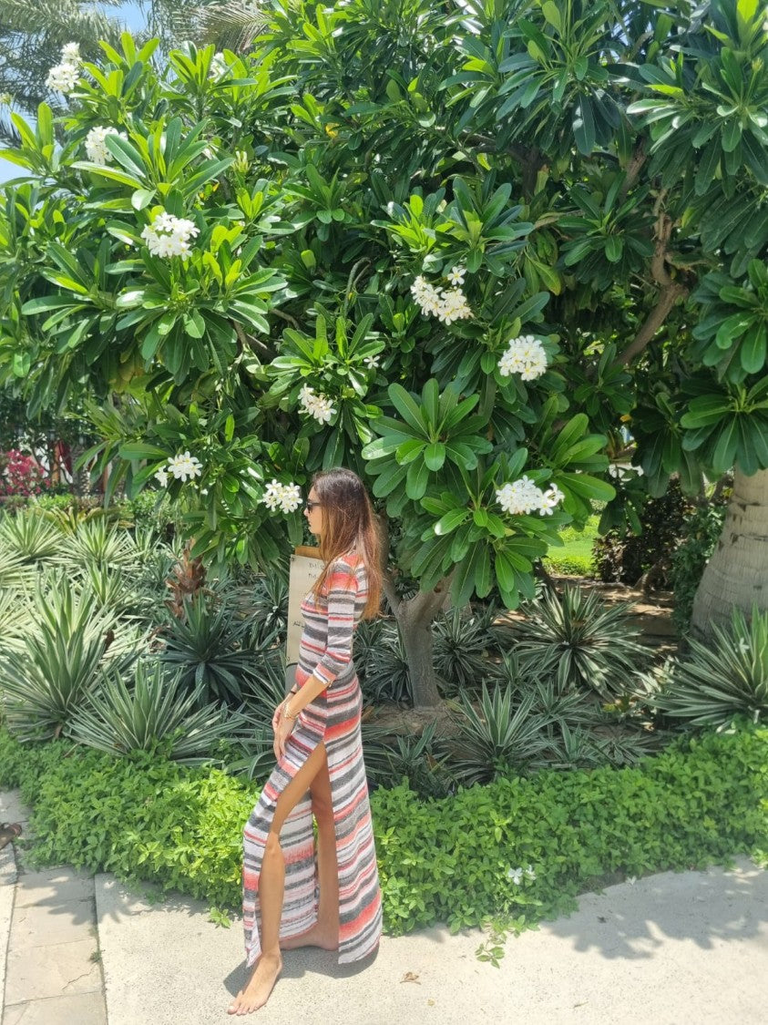 Hawa Made From Love Ayana Knit Stripes Maxi Dress