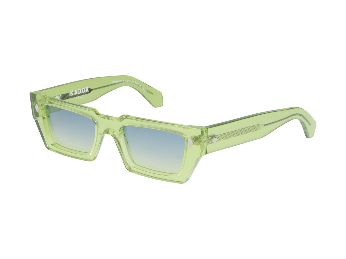 Kador Lime Green Disko Translucent Gradient Oversized Square Sunglasses