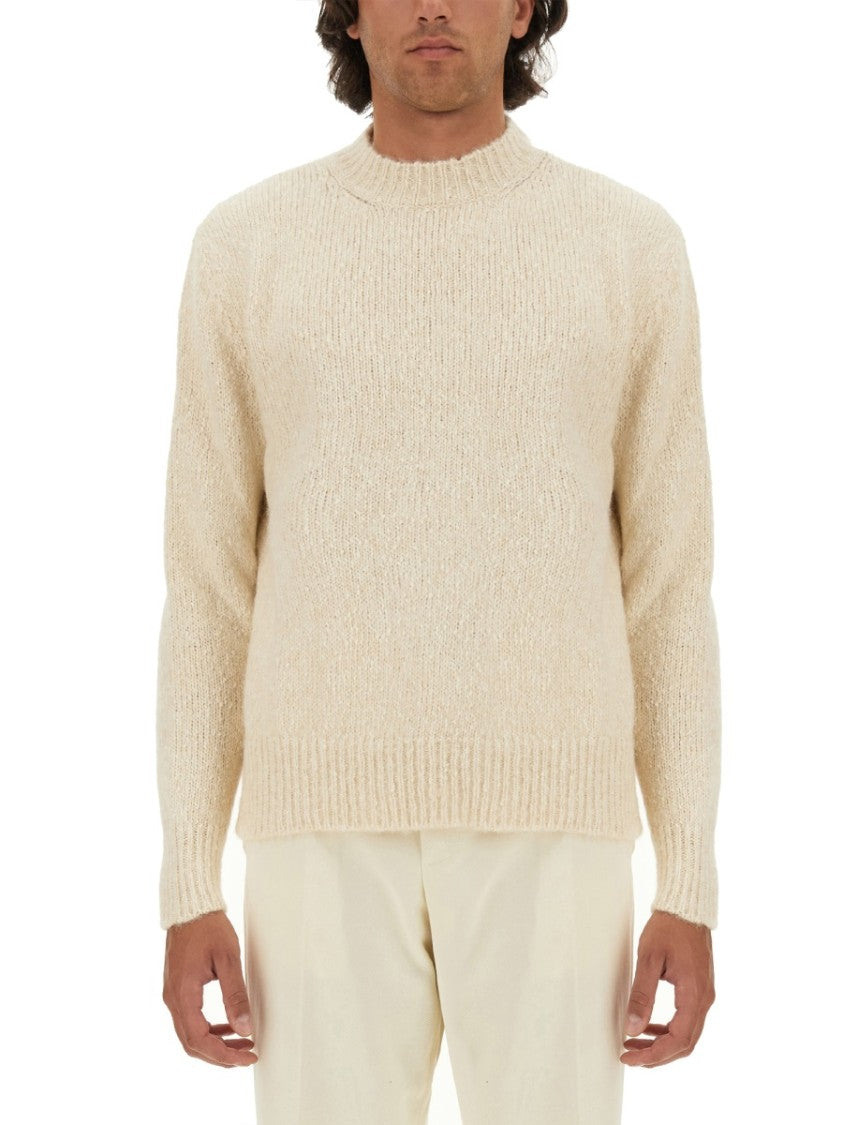 Lardini Textured Knit Wool Jersey