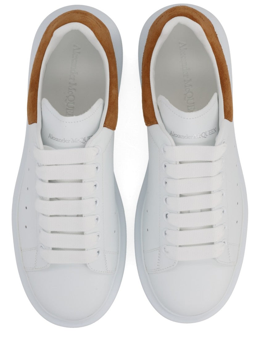 Alexander Mcqueen Oversized White Calf Suede Sneakers