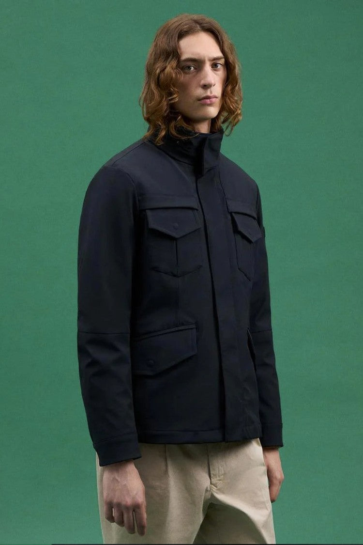 Peuterey Black Technical Nylon Zip-Up Jacket