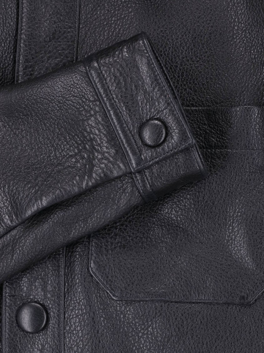 Frame Black Lambskin The Small Leather Jacket