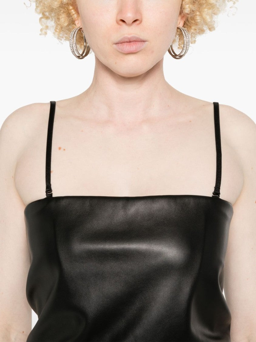 Sportmax Gathered Bandeau Top With V-Back Design