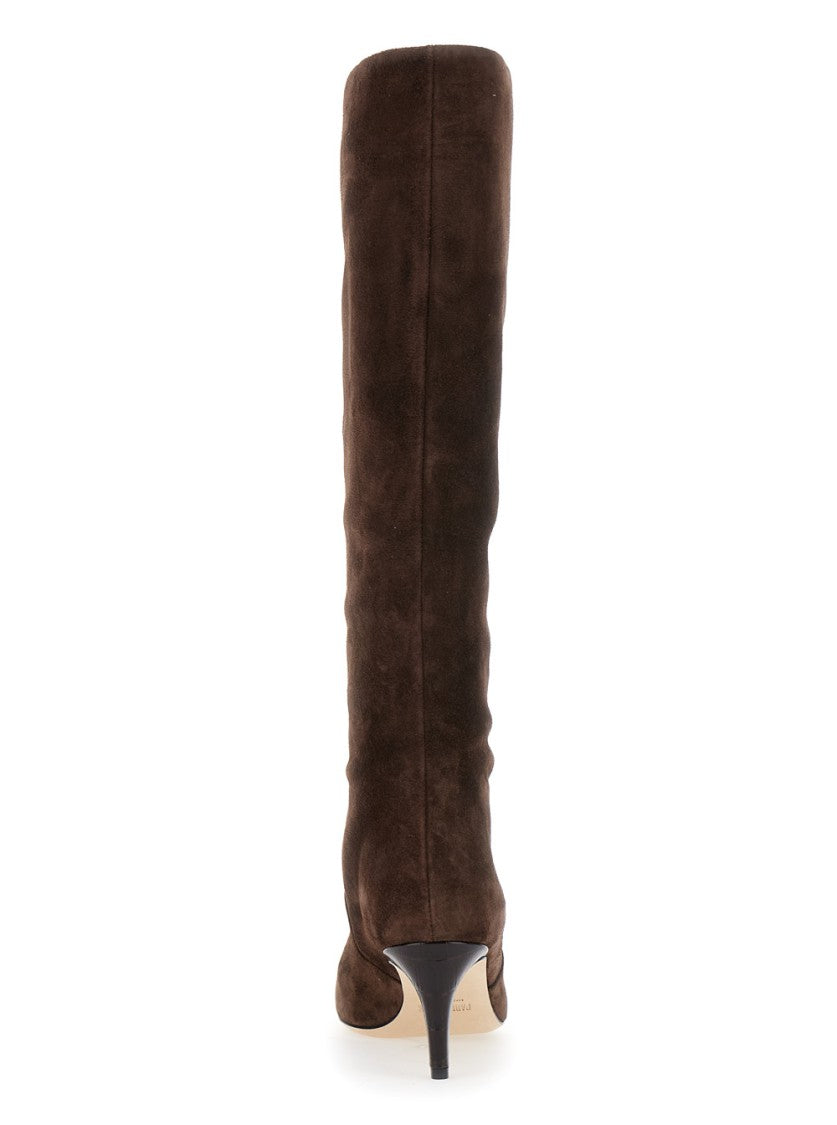 Paris Texas Knee-High Stiletto Boots With Pointed Toe