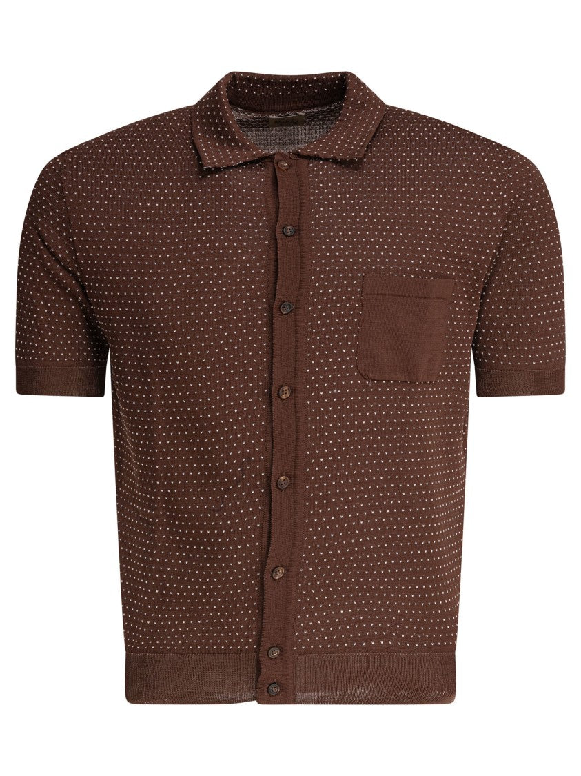 Rakki' Brown Cotton Casual Shirt