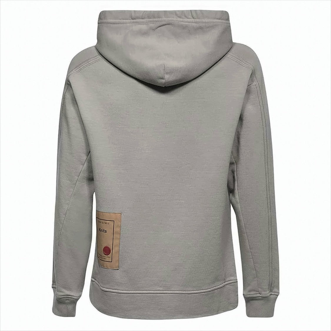 Ten C Grey Hoodie With Logo Patch