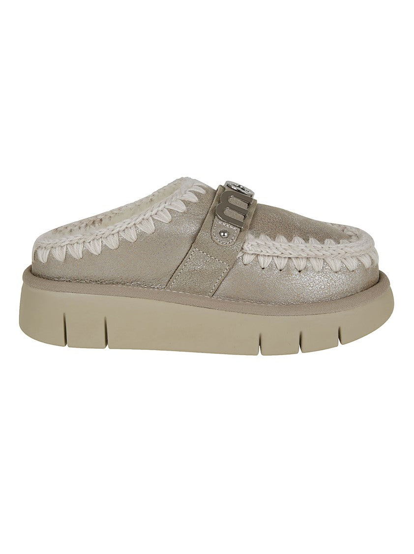 Mou Slip-On Mule Ankle Boots With Plush Lining