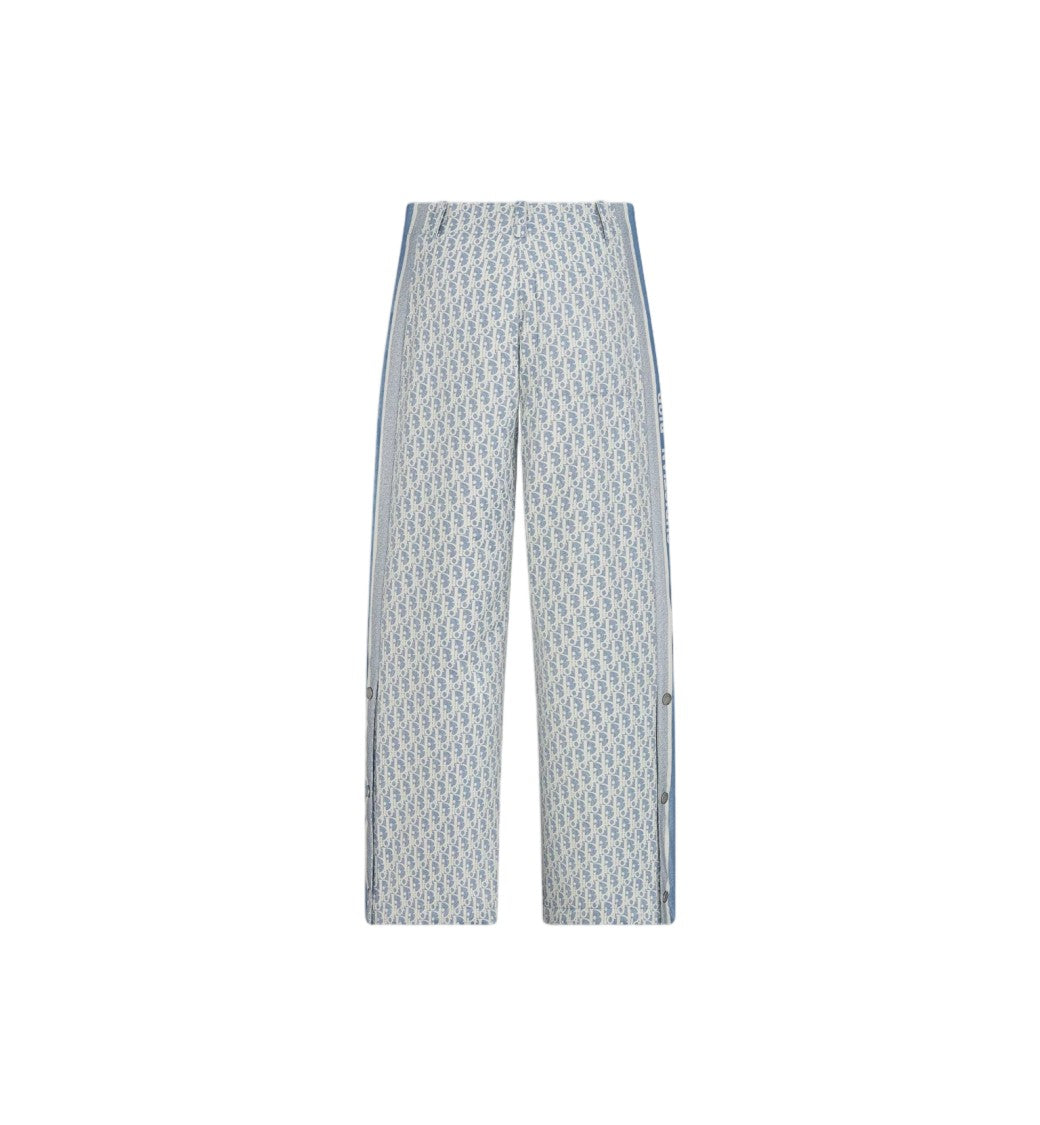 Christian Dior White Straight-Leg Monogram Pattern Ski Pants