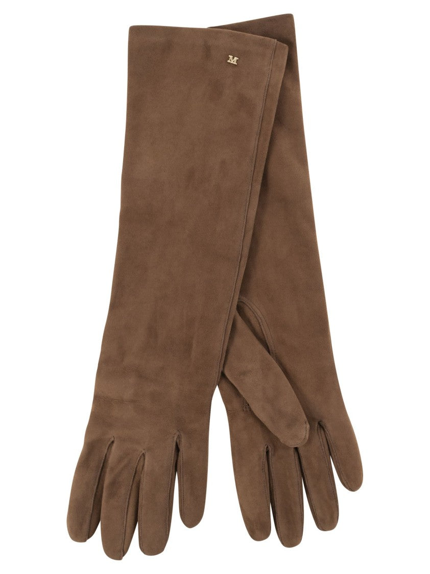 Max Mara Afideesuede - Long Suede Nappa Gloves