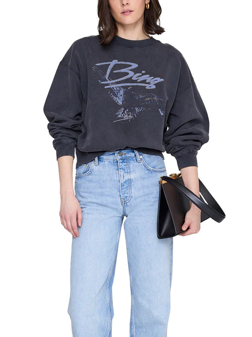Anine Bing Vintage-Inspired Graphic Eagle Sweatshirt