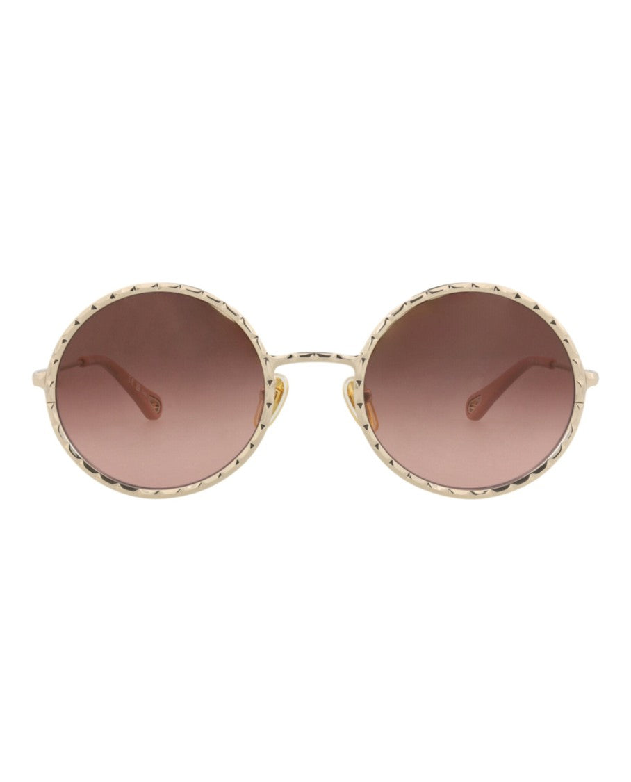 Chloé Round-Frame Metal Sunglasses
