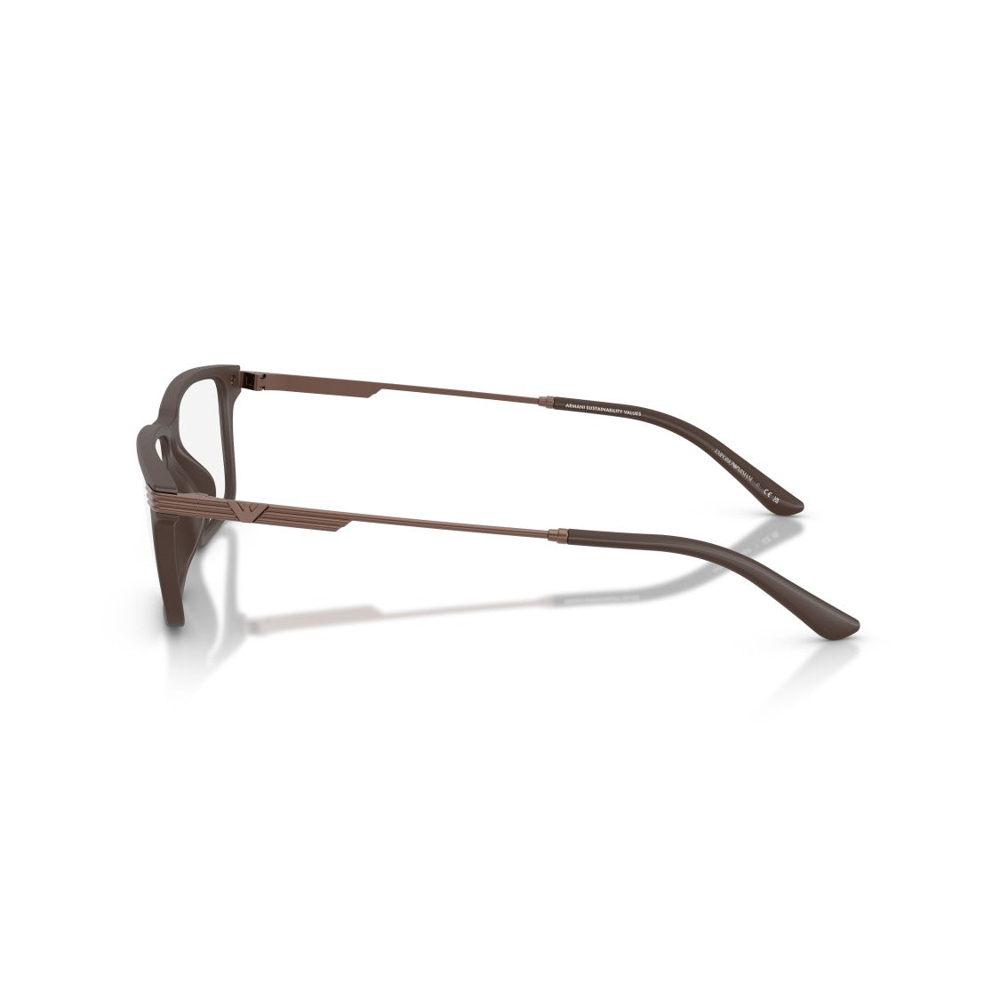 Emporio Armani 0Ea3268u Matte Finish Rectangular Eyeglasses With Slim Temples