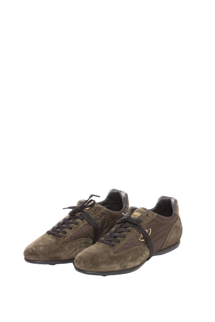 Pantofola D'oro Blue Suede Nylon Vibram Sole Sneakers