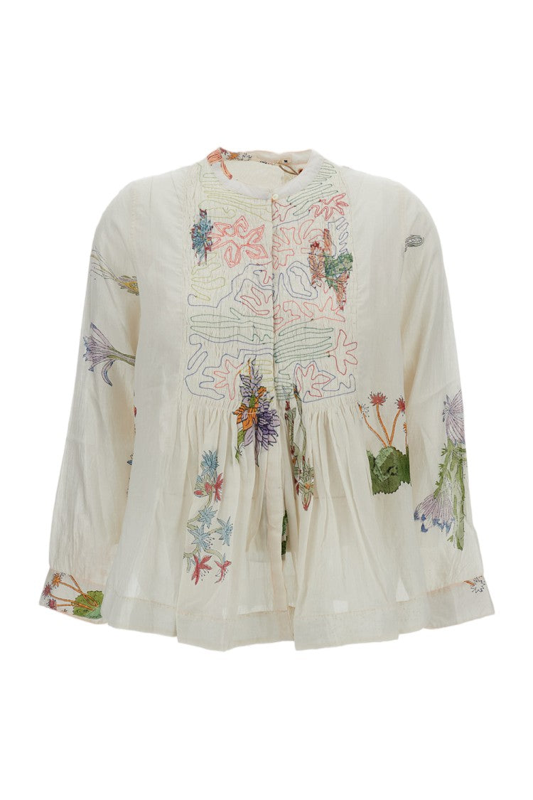 Injiri Cotton-Silk Blend Long-Sleeved Shirt