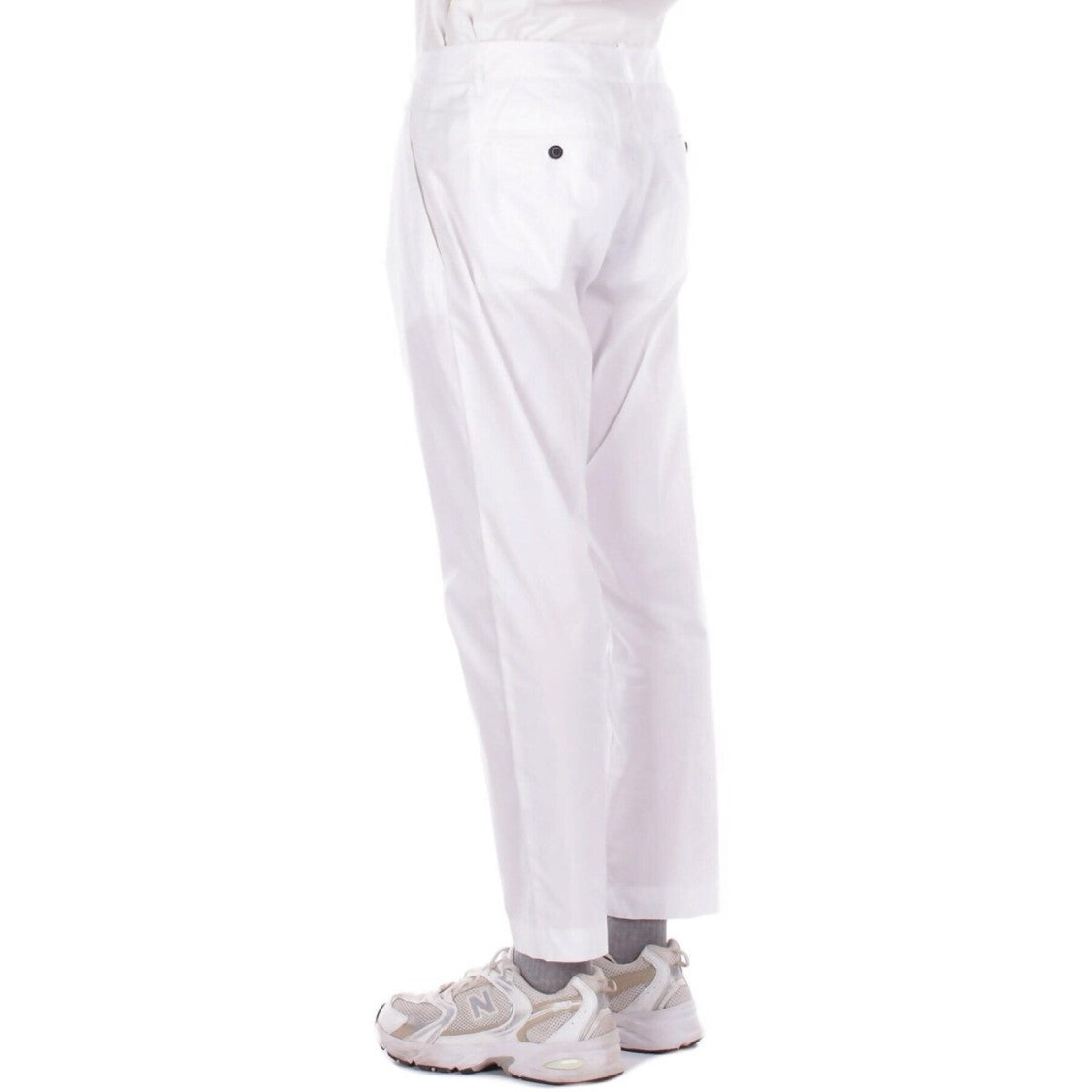 Dondup White Tailored Front Pleats Pants