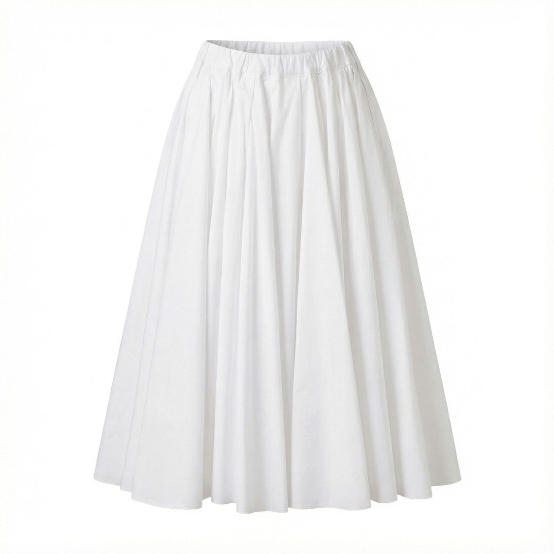N°21 Pleated Circle Midi Skirt
