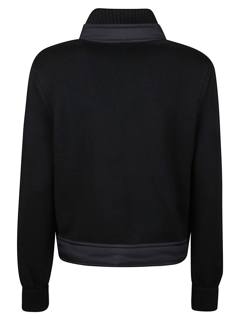 Moncler Grenoble Quilted Front Panel Cardigan