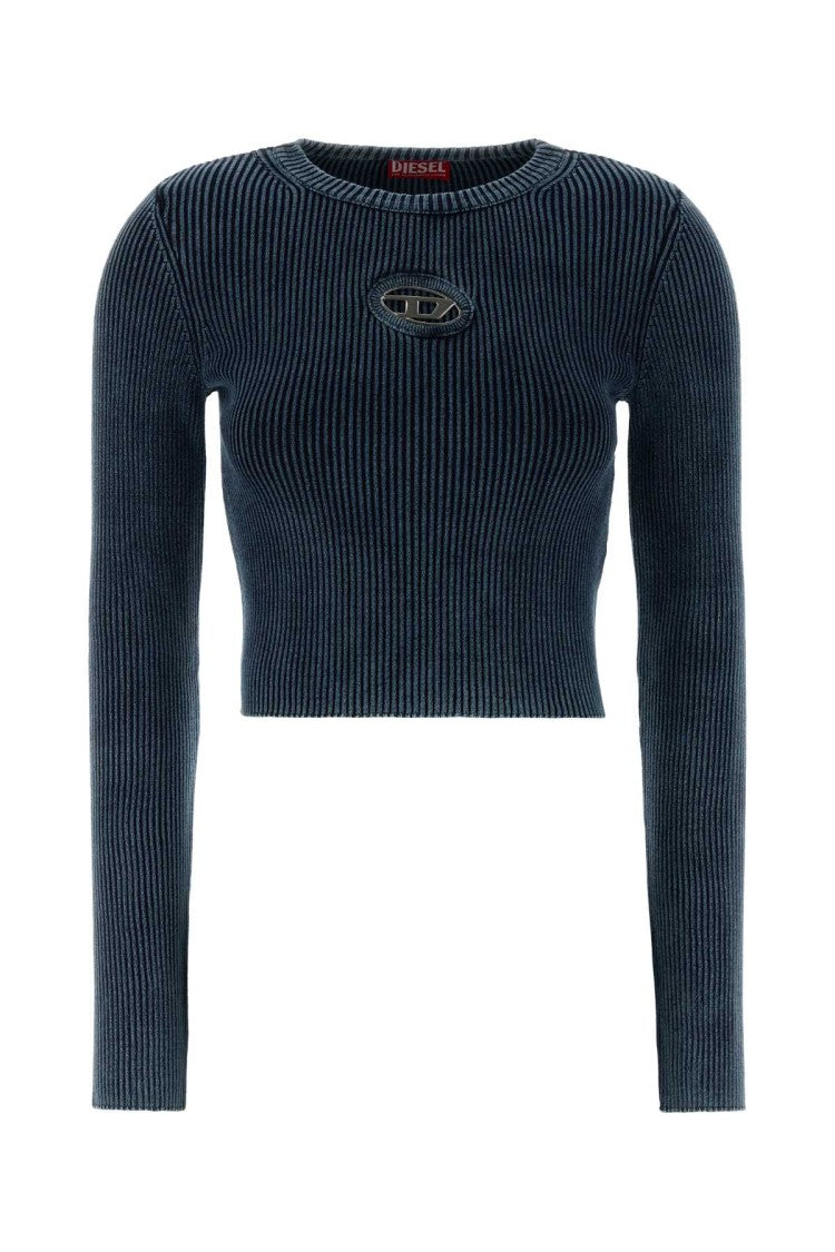 Diesel Denim Blue Cotton M-Anchor T-Shirt