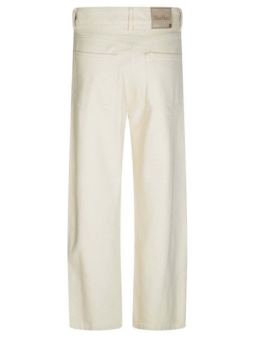 Max Mara Zarina Lightweight Wide-Leg Cropped Jeans