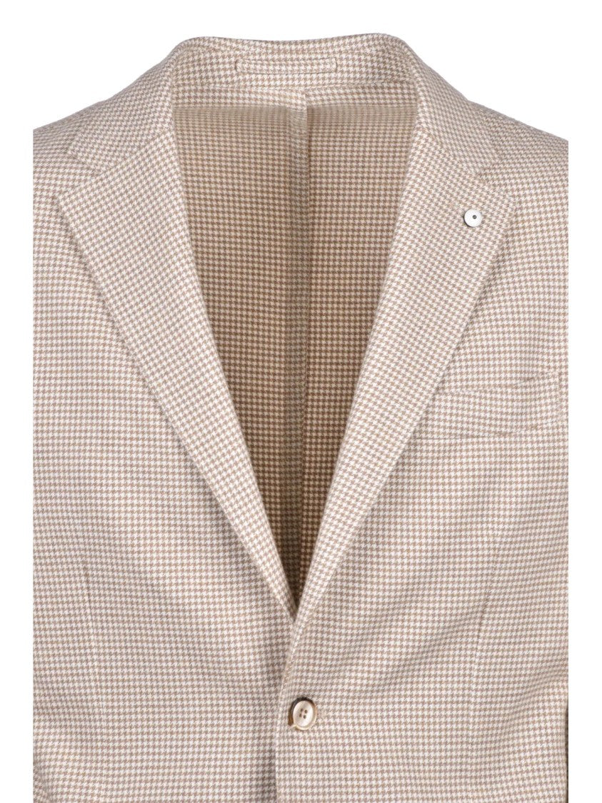 L.B.M. 1911 Beige Cotton Rounded Jacket