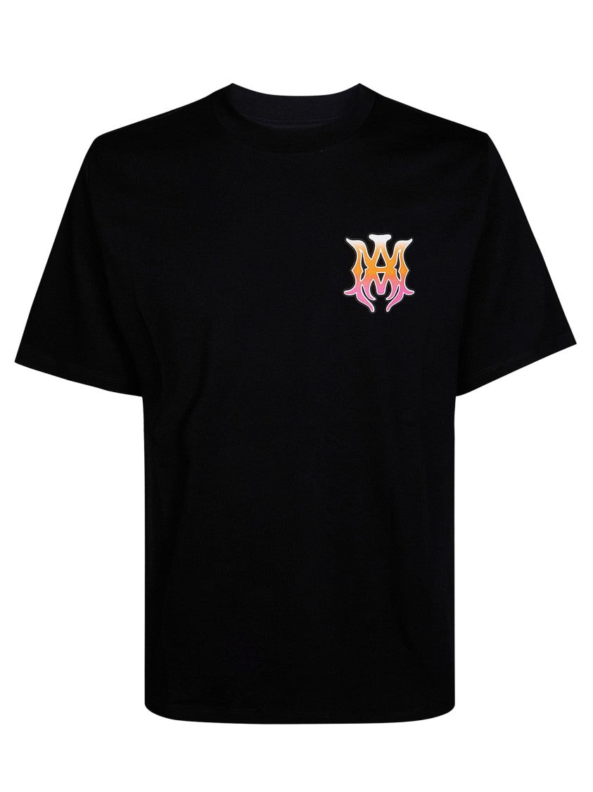 Amiri Black Flame Logo Printed T-Shirt