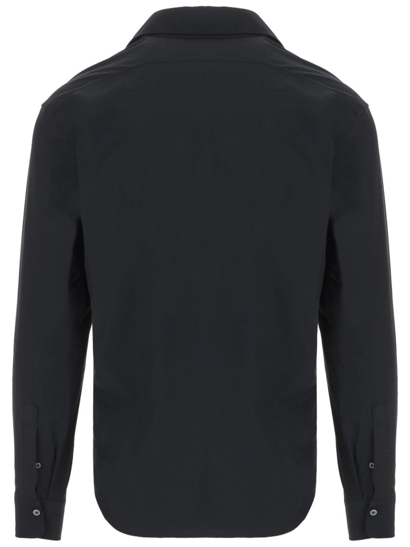 Gherardi Smooth Stretch Jersey Shirt With Classic Collar