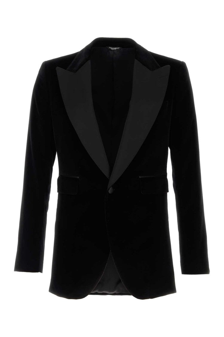 Dolce & Gabbana Black Velvet Blazer
