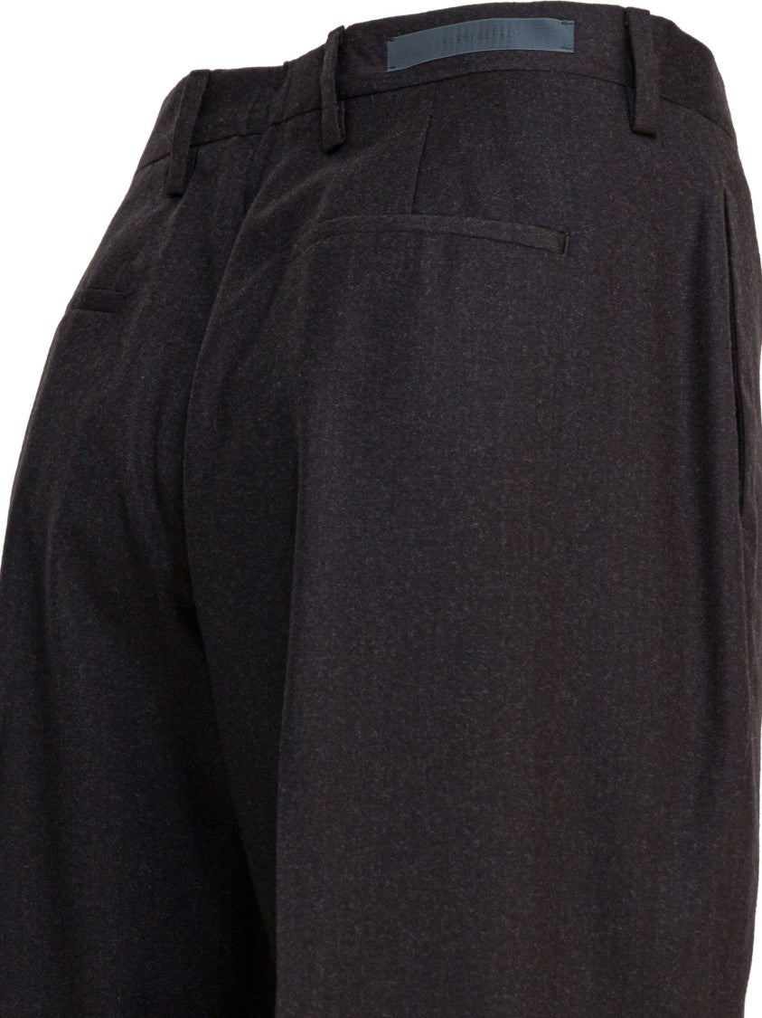 Briglia Rich Brown Virgin Wool And Cashmere Trousers