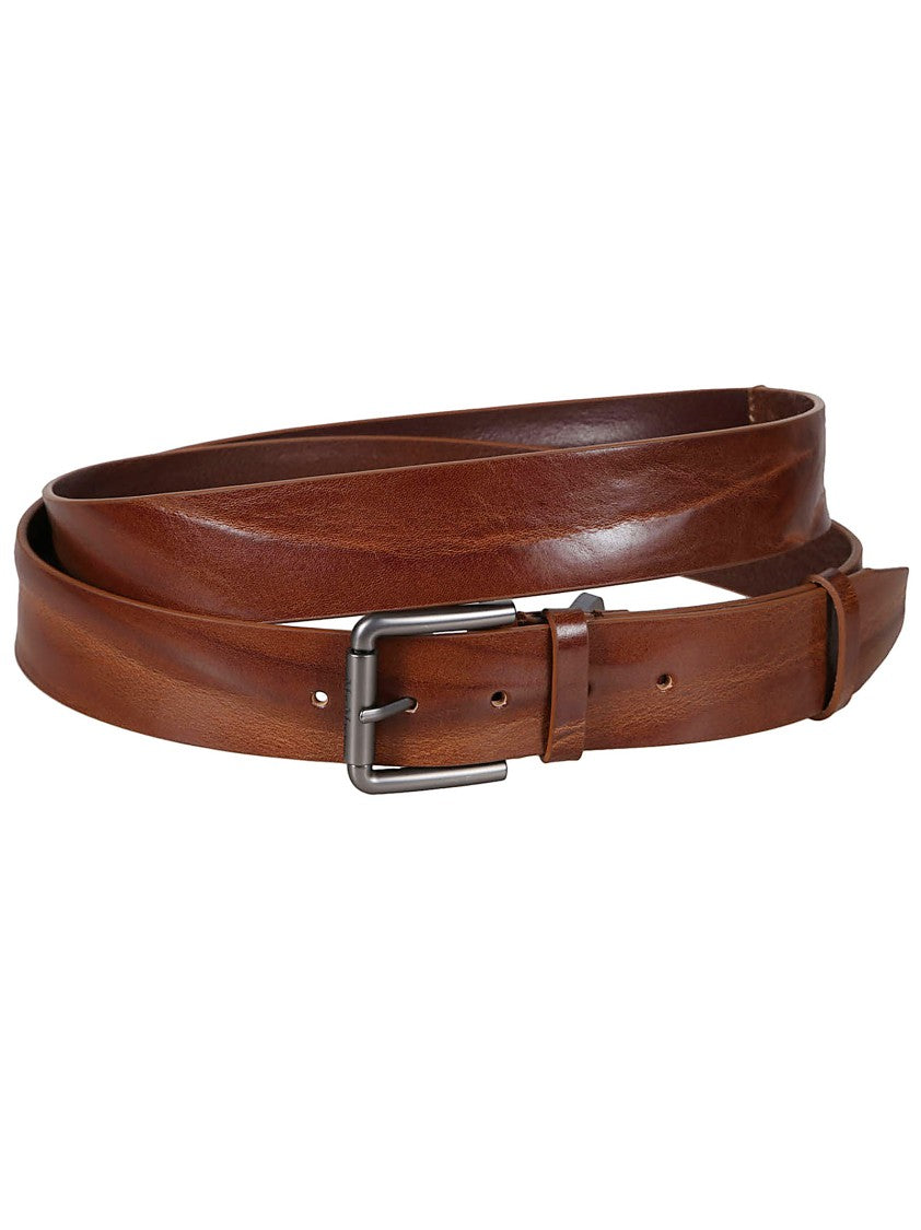 Max Mara Smooth Brown Leather Belt