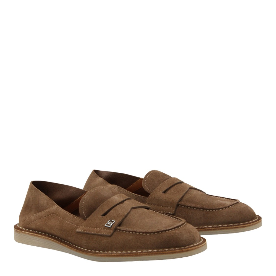 Dolce & Gabbana Classic Suede Loafers With Penny Strap