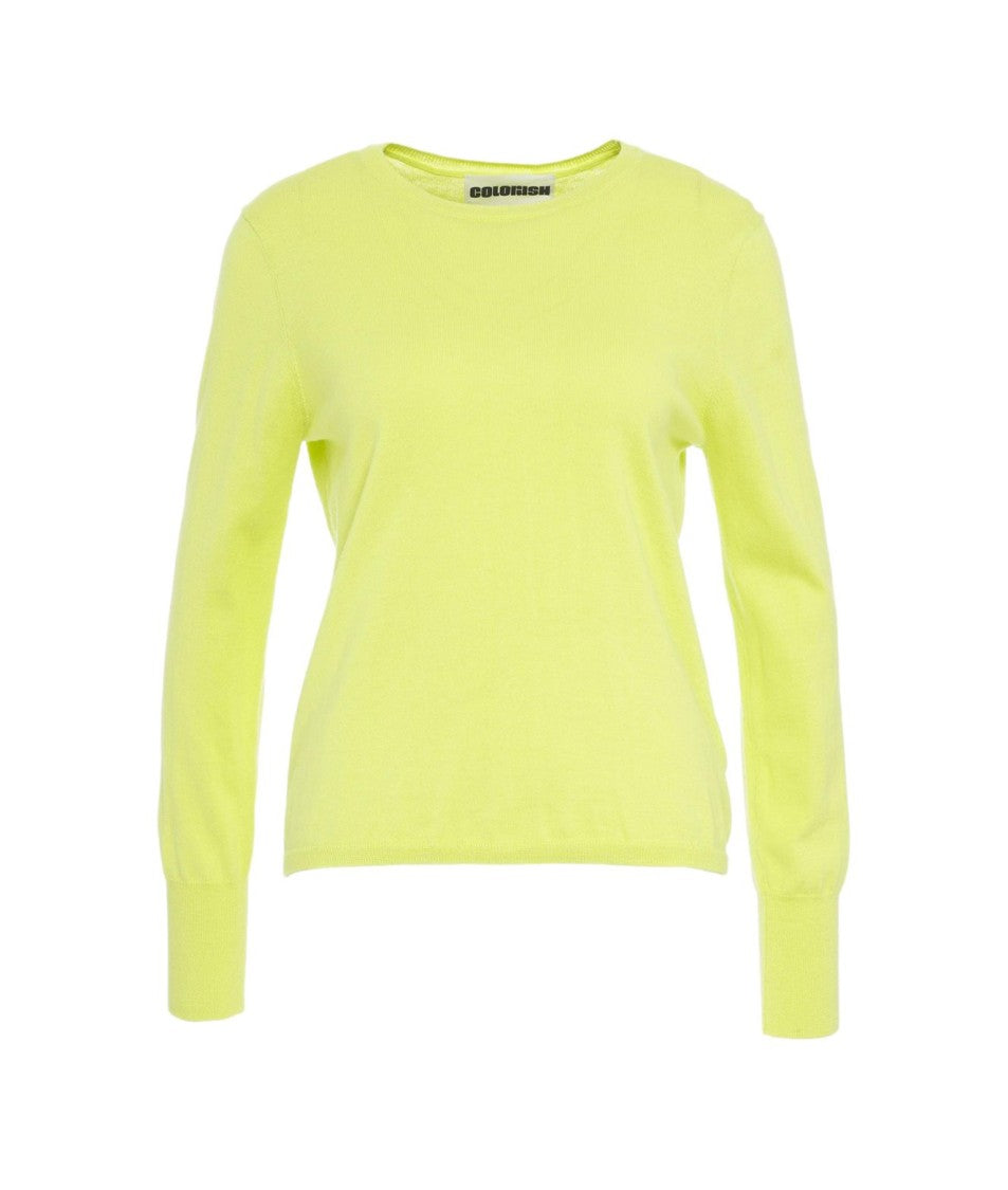 Colorush Ribbed Knit Sweater 'Clio' With Crew Neck