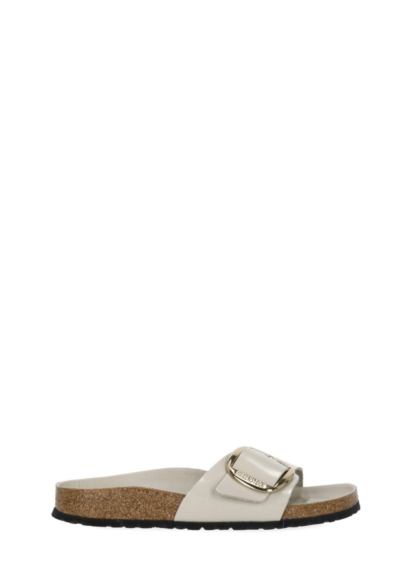 Birkenstock Ivory Madrid Big Buckle Leather Sandals