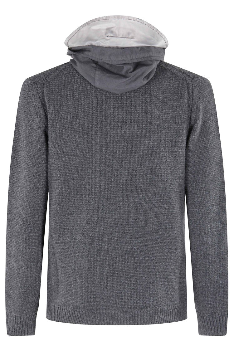 C.P. Company Textured Knit Cardigan With Adjustable Lens Hood