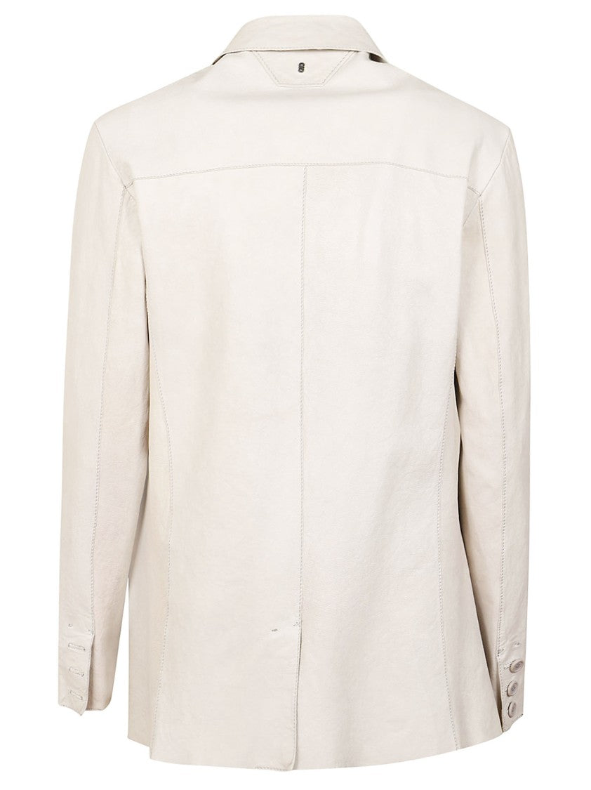 Salvatore Santoro Tailored Leather Jacket With Notched Lapel