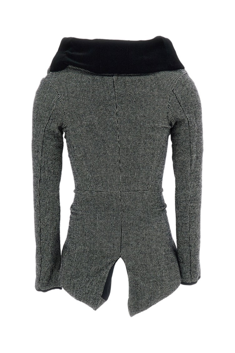 Junya Watanabe Wool-Blend Velvet Collar Unstructured Knit Jacket