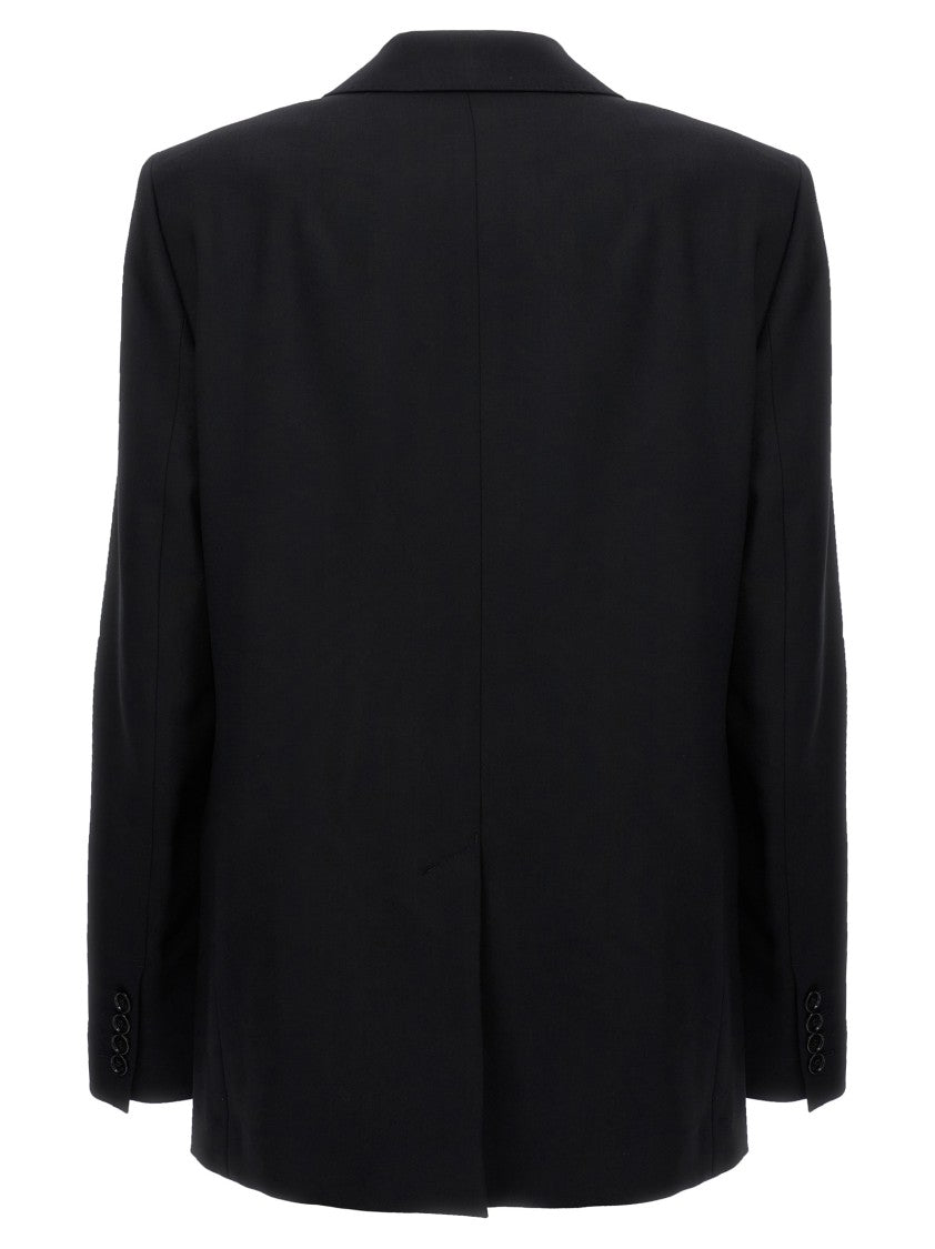 Ami Tailored Black Wool Blend Single-Breasted Blazer