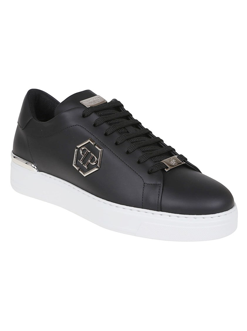 Philipp Plein Hexagon Leather Lo-Top Sneaker