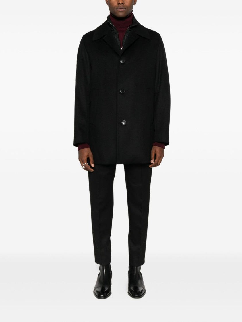 Boss Mid-Length Wool-Cashmere Blend Coat