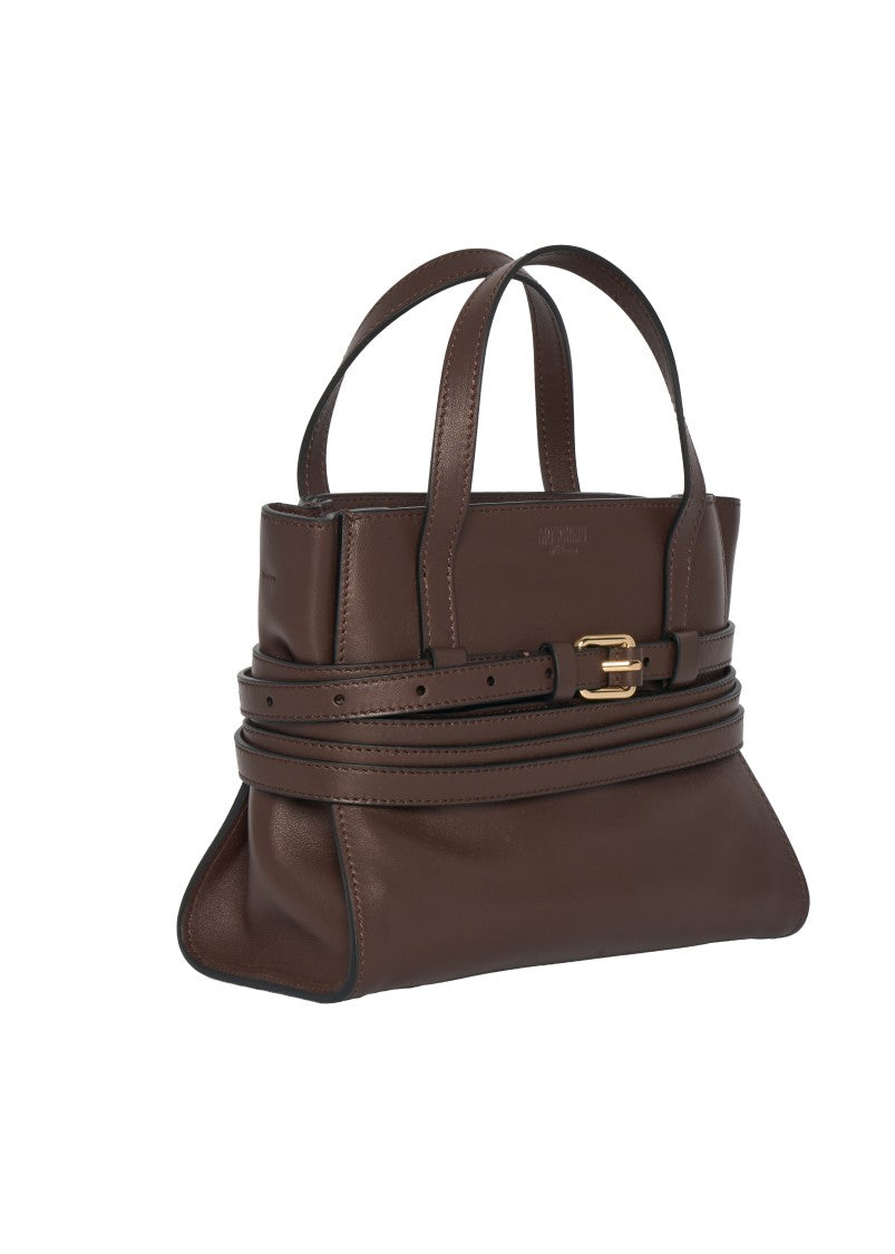 Moschino Gold-Tone Metal Buckle Handbag