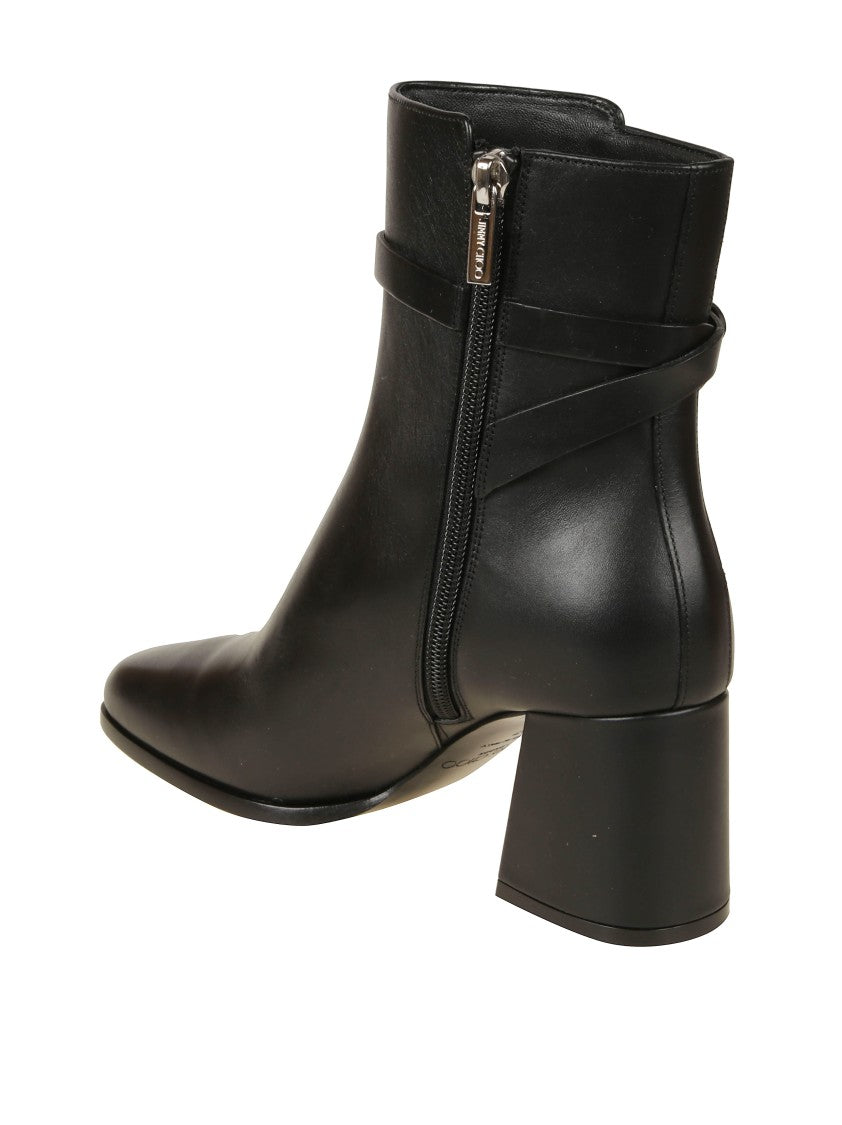 Jimmy Choo Pointed Toe Ankle Boots With High Heel Design